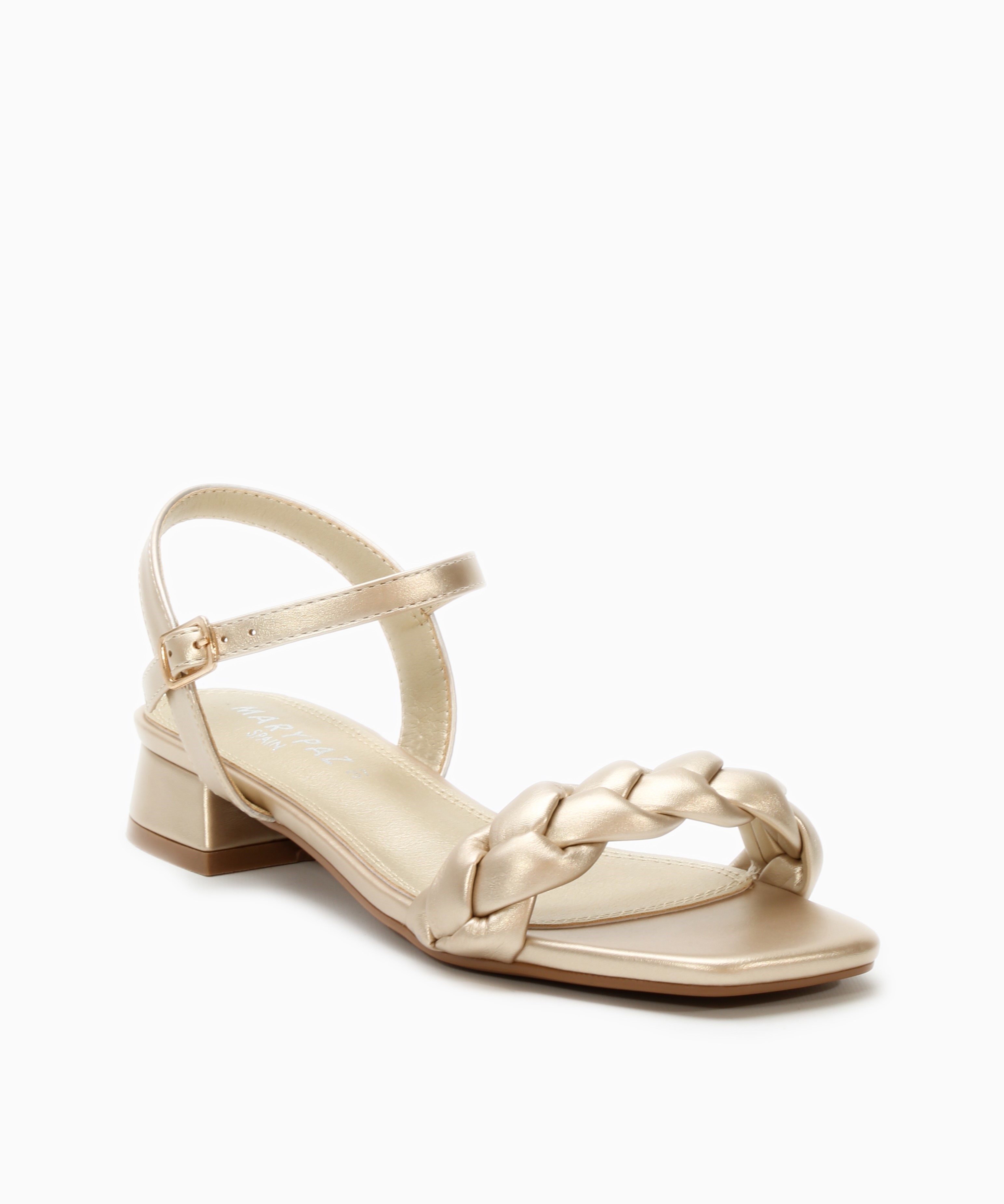 Sandalias trenzada tacón bajo image number null